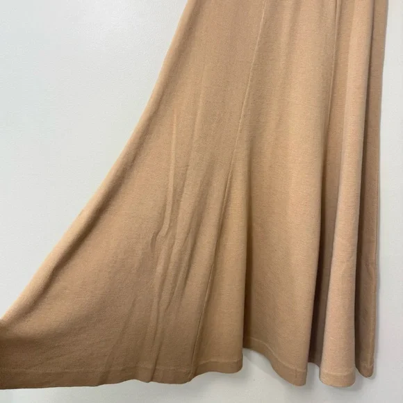 SELINA CANADA TAN 100% WOOL KNIT FLARED SKIRT ELASTIC WAIST - Picture 5 of 11